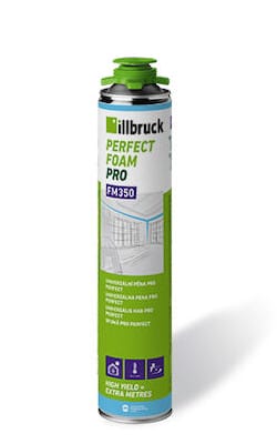 FM350 PERFECT FOAM PRO univerzální pěna PRO Perfect, nízkoexpanzní s vysokou výdajností - illbruck 880ml  | Leptech s.r.o.